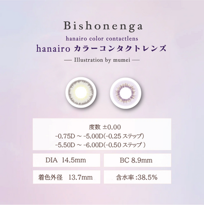 Bishonenga   hanairo カラーコンタクトレンズ  Illustration by mumei  菖蒲  shobu