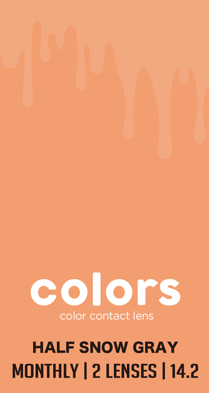 colors 1ヵ月(2枚入)UV ハーフスノーグレー