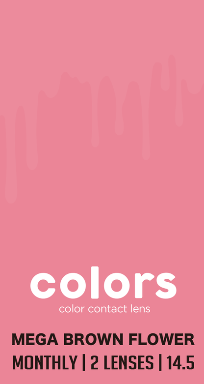 colors 1ヵ月(2枚入)UV メガブラウンフラワー