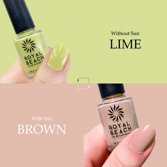 【ROYAL BEACH】<br> カラーチェンジネイル <br>12. LIME⇔BROWN