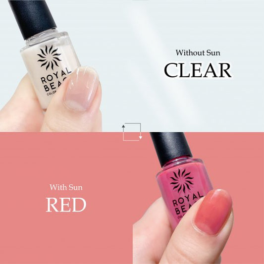 【ROYAL BEACH】<br> カラーチェンジネイル <br> 01. CLEAR⇔RED