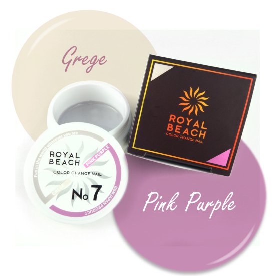 【ROYAL BEACH】<br> カラーチェンジジェルネイル<br> 07. GREGE⇔PINK