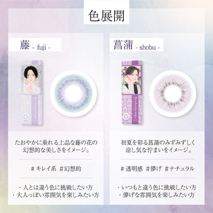 【ワンデー】Bishonenga   hanairo カラーコンタクトレンズ   藤 fuji
