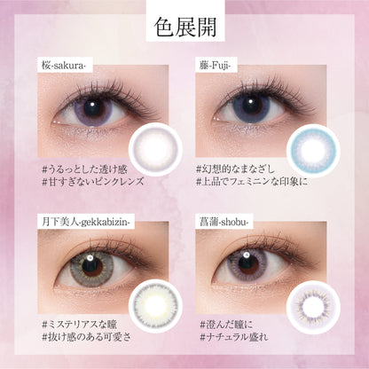 【マンスリー】【モイスト】Bishonenga   hanairo カラーコンタクトレンズ  桜 sakura